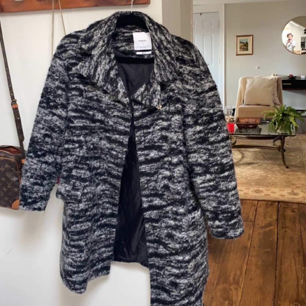 Mango wool and mohair coat
